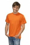 T-shirt with round neck orange S