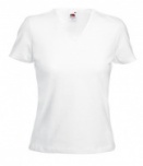 Ladies' T-shirt with lycra white XXL