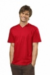 T-shirt 'V' neck, red XXL