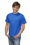 T-shirt mit rundem Halsausschitt, Königblau M