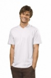 T-shirt 'V' neck, white S