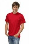 T-shirt with round neck red S