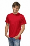 T-shirt with round neck red M