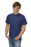 T-shirt with round neck dark blue L