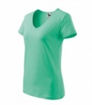 Ladies' T-shirt with lycra green XXL