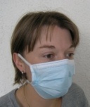 Operačná maska s úvazy - modrá